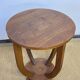 Art deco wooden pedestal table / side table