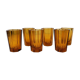 6 amber shot glasses