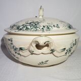 Earthenware tureen from Salins model Cyclamen