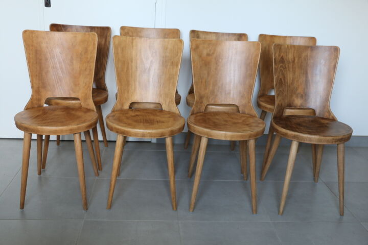 2 chairs baumann "dove" clear beech