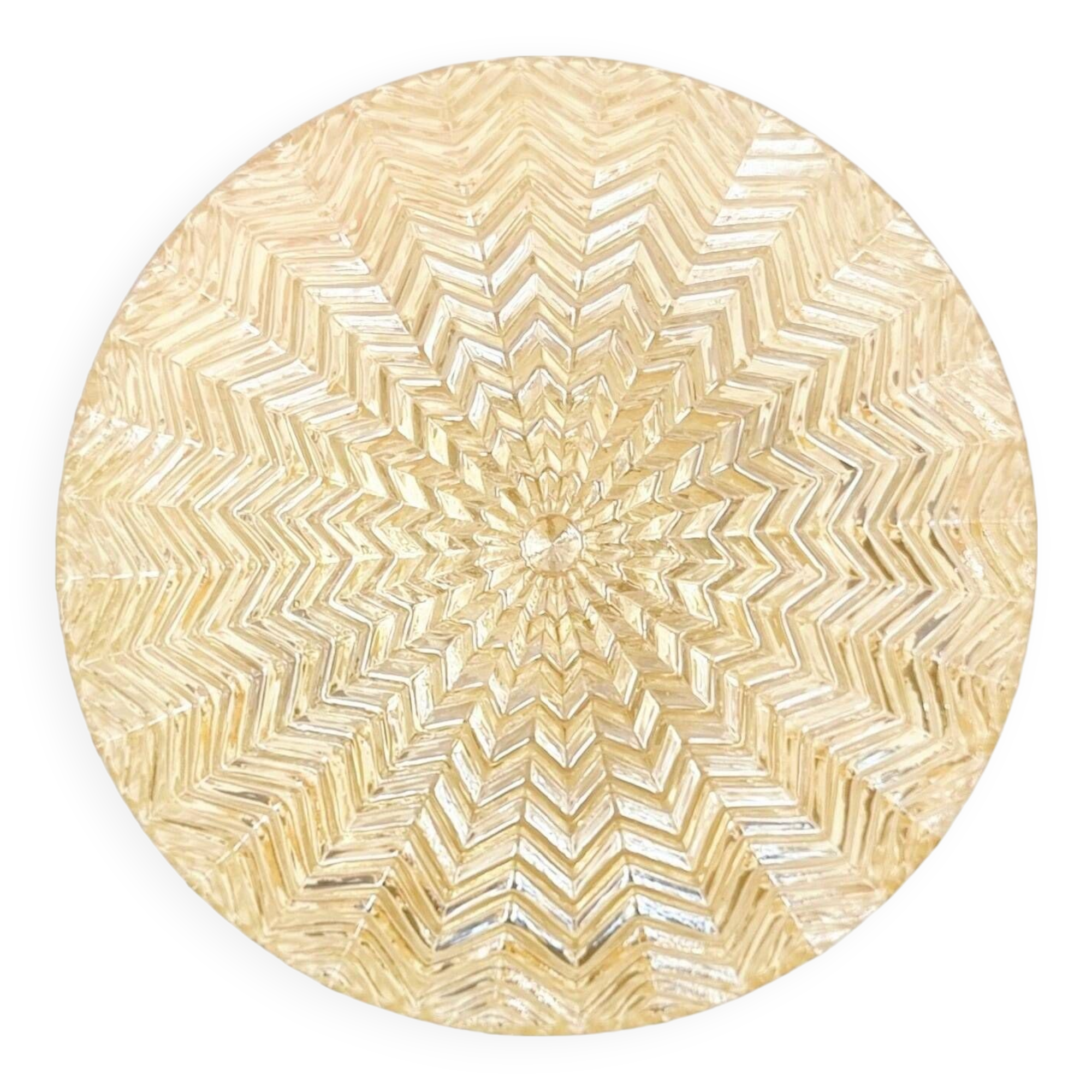 Plafonnier géométrique en verre ambré de Limbourg, Allemagne, années 1970
