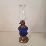 Old oil lamp blue glass