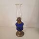 Old oil lamp blue glass