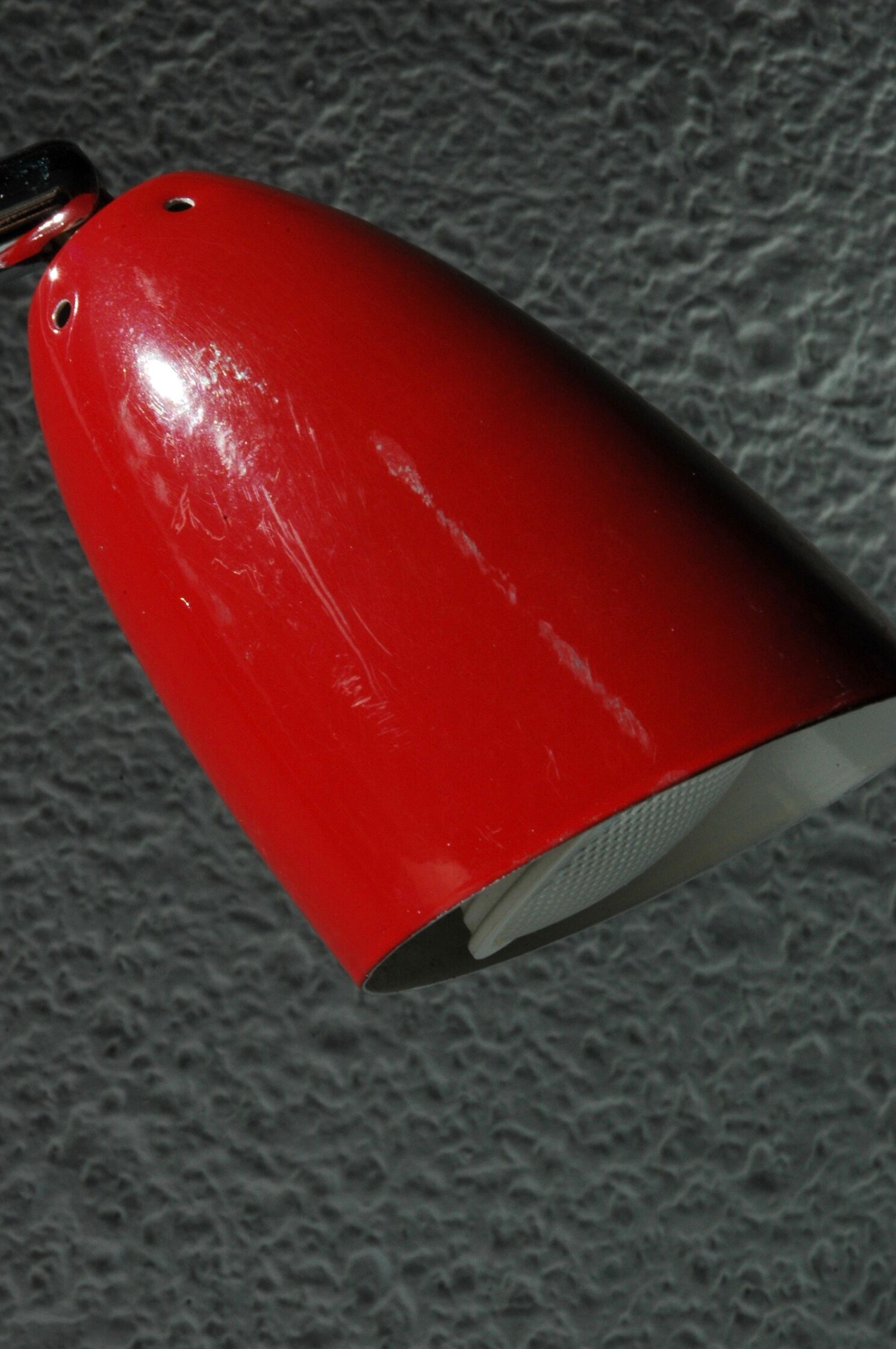 Lampe Nordlux Danemark rouge et chrome on/off by touch
