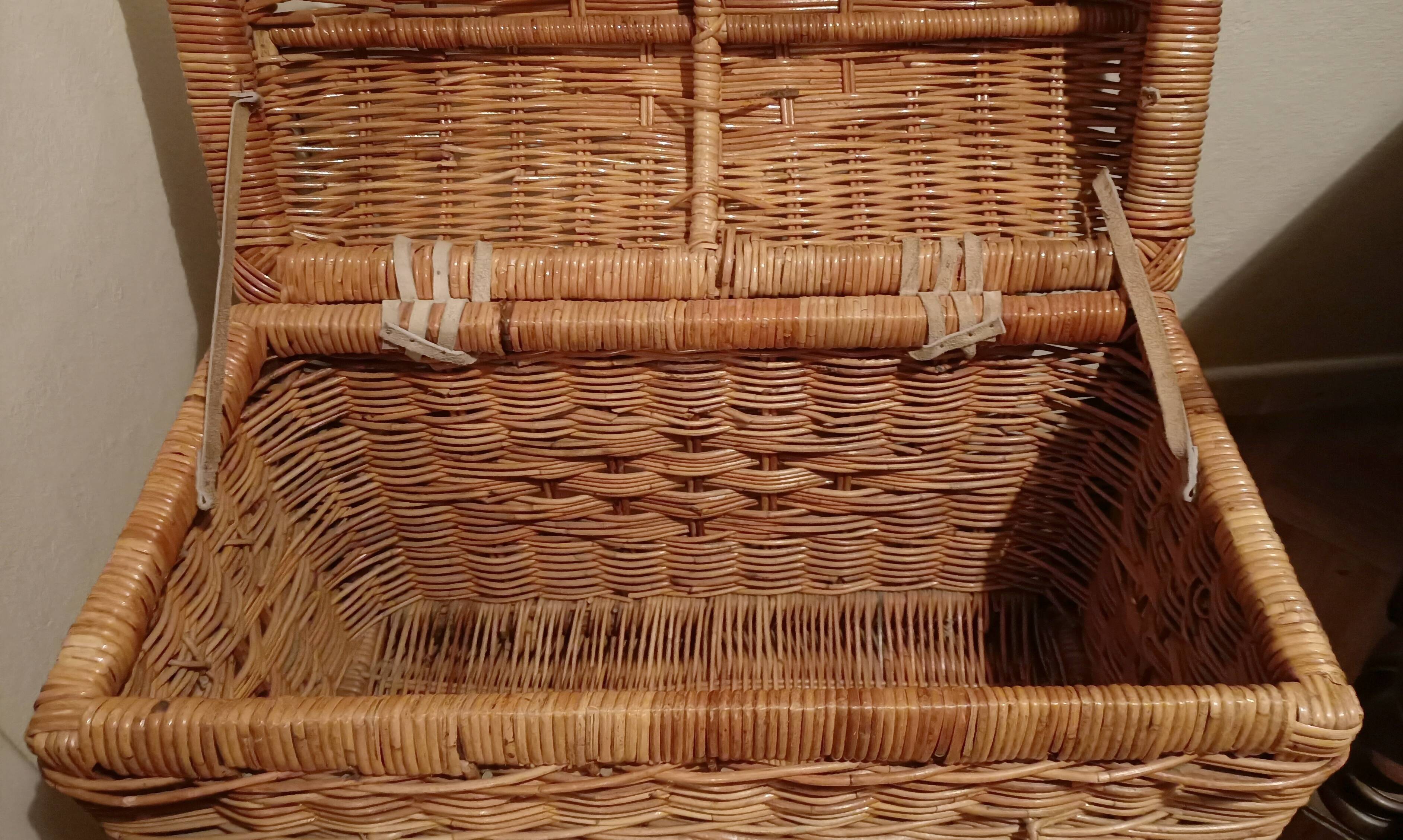 Braided wicker trunk