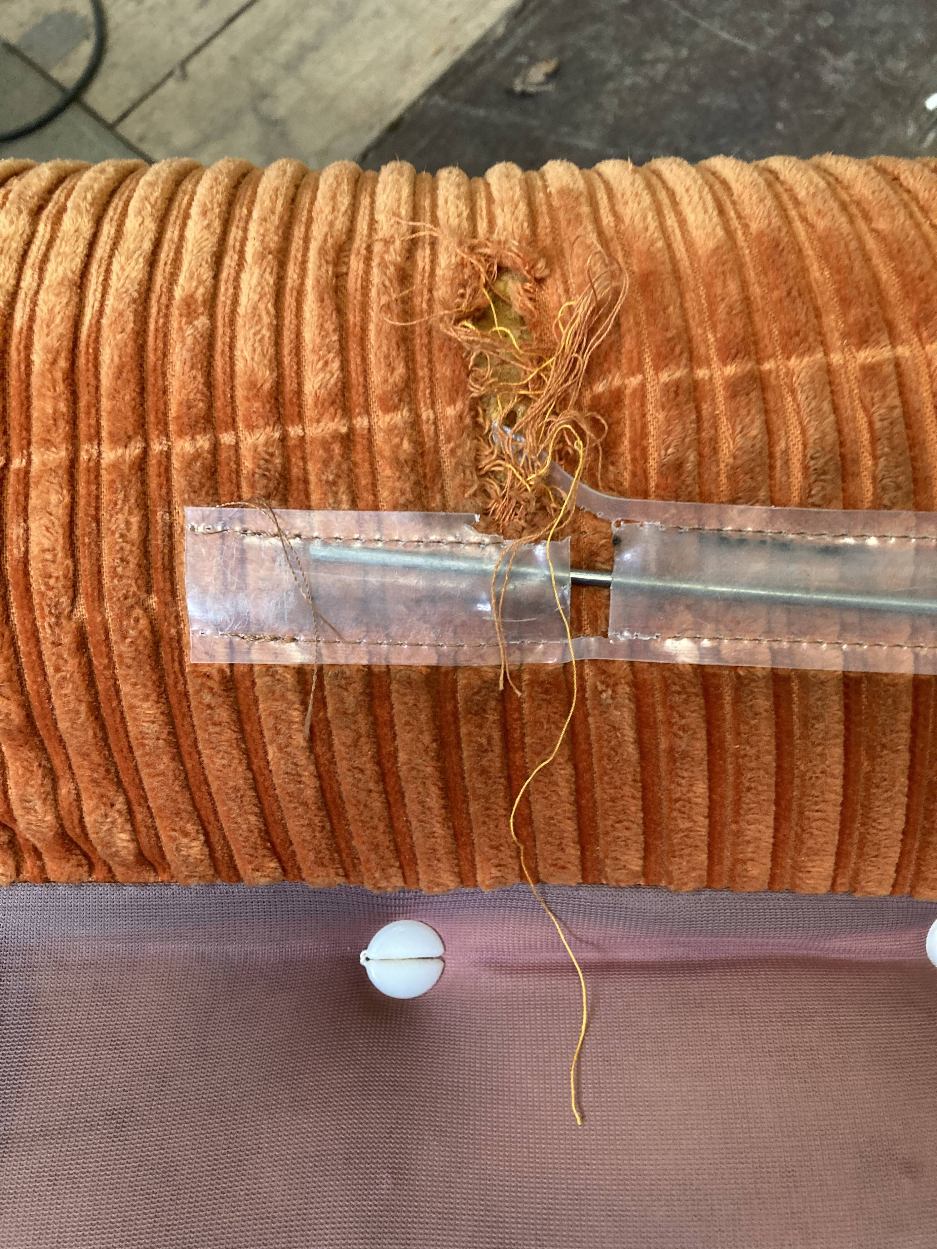 Vintage orange sofa bed