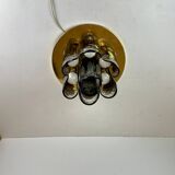 Murano & Brass Ceiling Lamp by J.T. Kalmar, Austria, 1960s