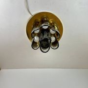 Murano & Brass Ceiling Lamp by J.T. Kalmar, Austria, 1960s