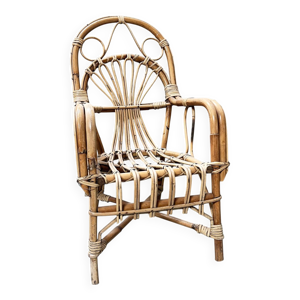 Fauteuil enfant en rotin
