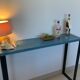 Console plateau bois piètement acier