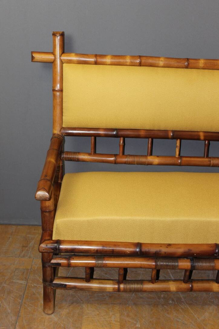 Bamboo Bench from the Napoleon III Period