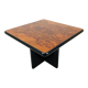 Table d'appoint bout de canapé années 70 en loupe d'orme