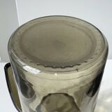 Vintage striated smoked glass carafe