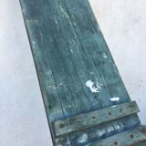 Wooden trestle bench