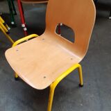 Vintage school children's chair 1970 wood