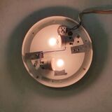 Milk glass ceiling or wall light by Glasshutte Limburg, Germany 1970's