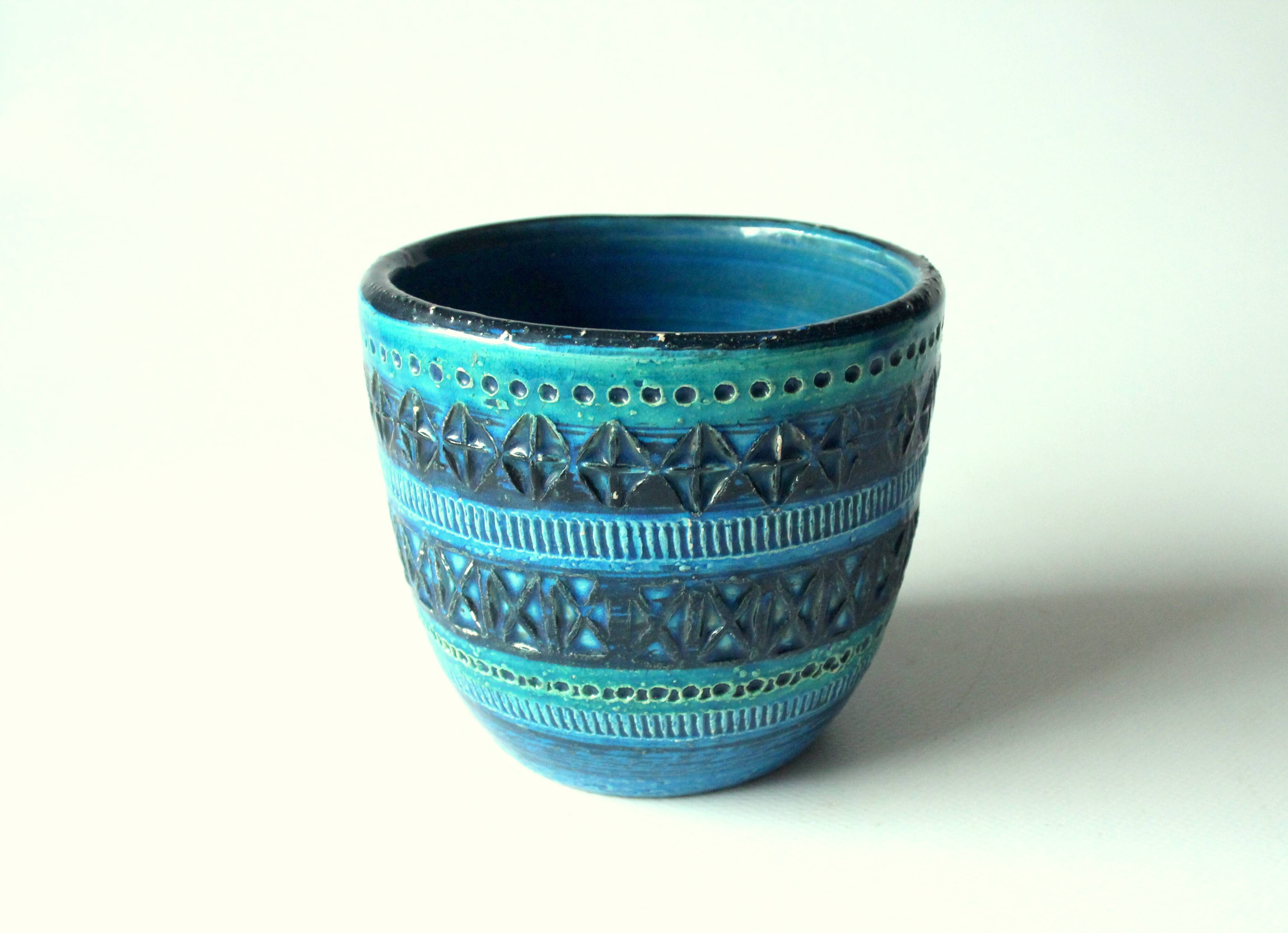 Small bitossi planter - designed by Aldo Londi - marked - vintage