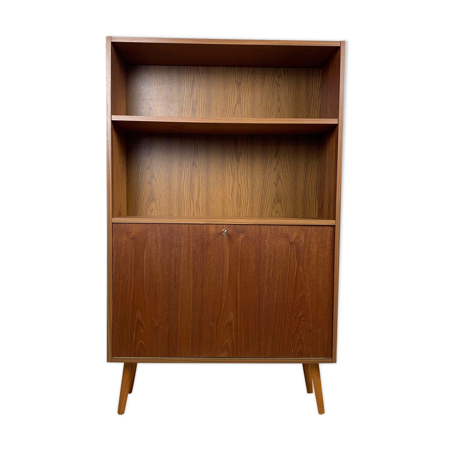 Scandinavian vintage teak library, 60s