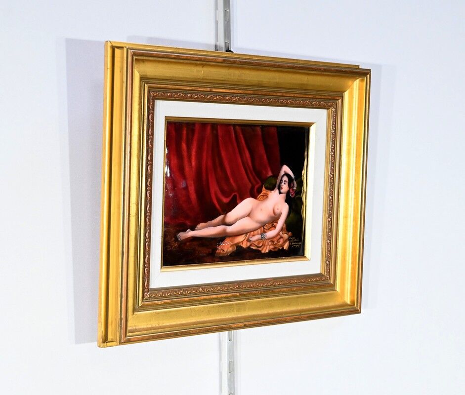 Painting Enamelled after C.Jalabert, signed R.Bonhomme – 1950