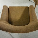 Fauteuils Danois années 50 design structuré lignes basses
