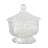 Old chiseled glass candy box