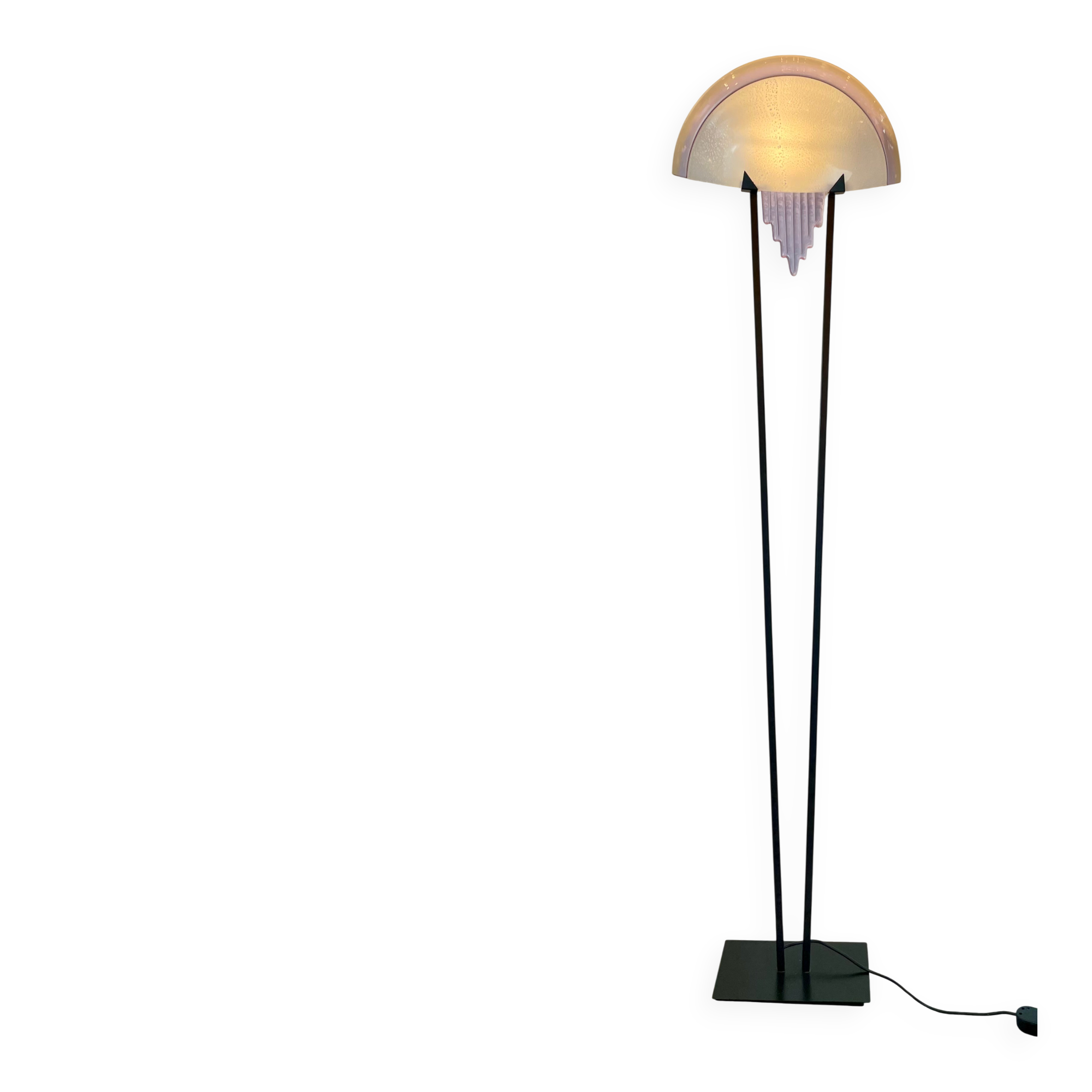 Murano Post-Modern Floor Lamp att. To Mazzega, Italy, 1980s