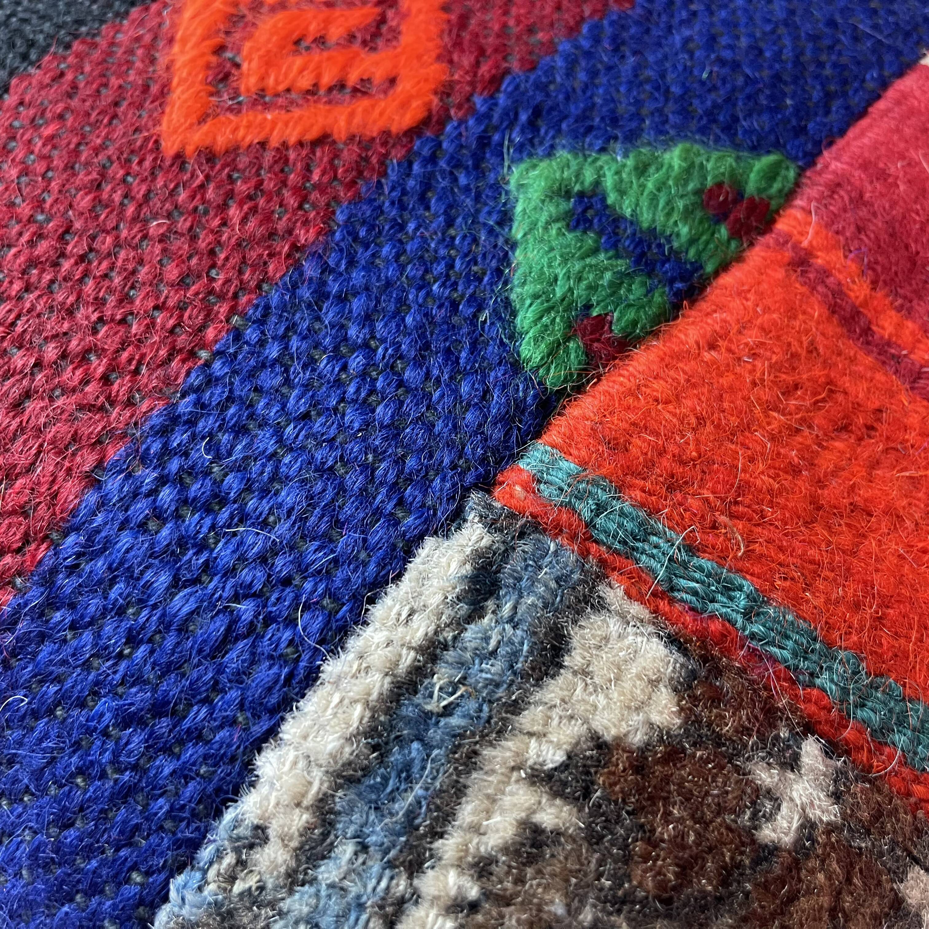 Housse de coussin kilim patchwork turc vintage, 43 x 37 cm