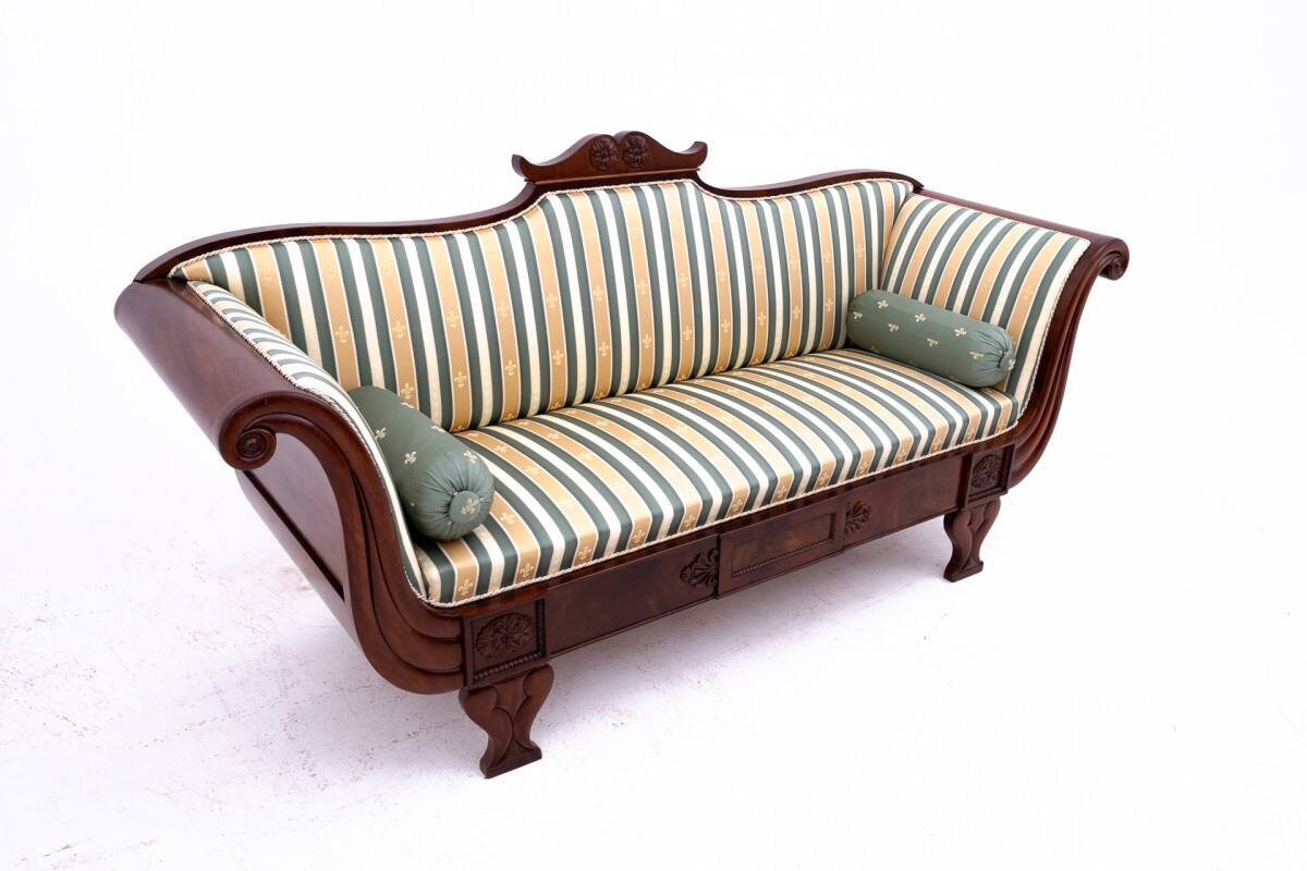 Biedermeier sofa, northern europe, circa 1860. after renovation