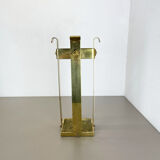 Original Hollywood Regency Solid Brass 3,3kg Umbrella Stand, Italy, 1970s