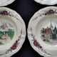 Set of 6 hollow plates in faience of Sarreguemines model Obernai