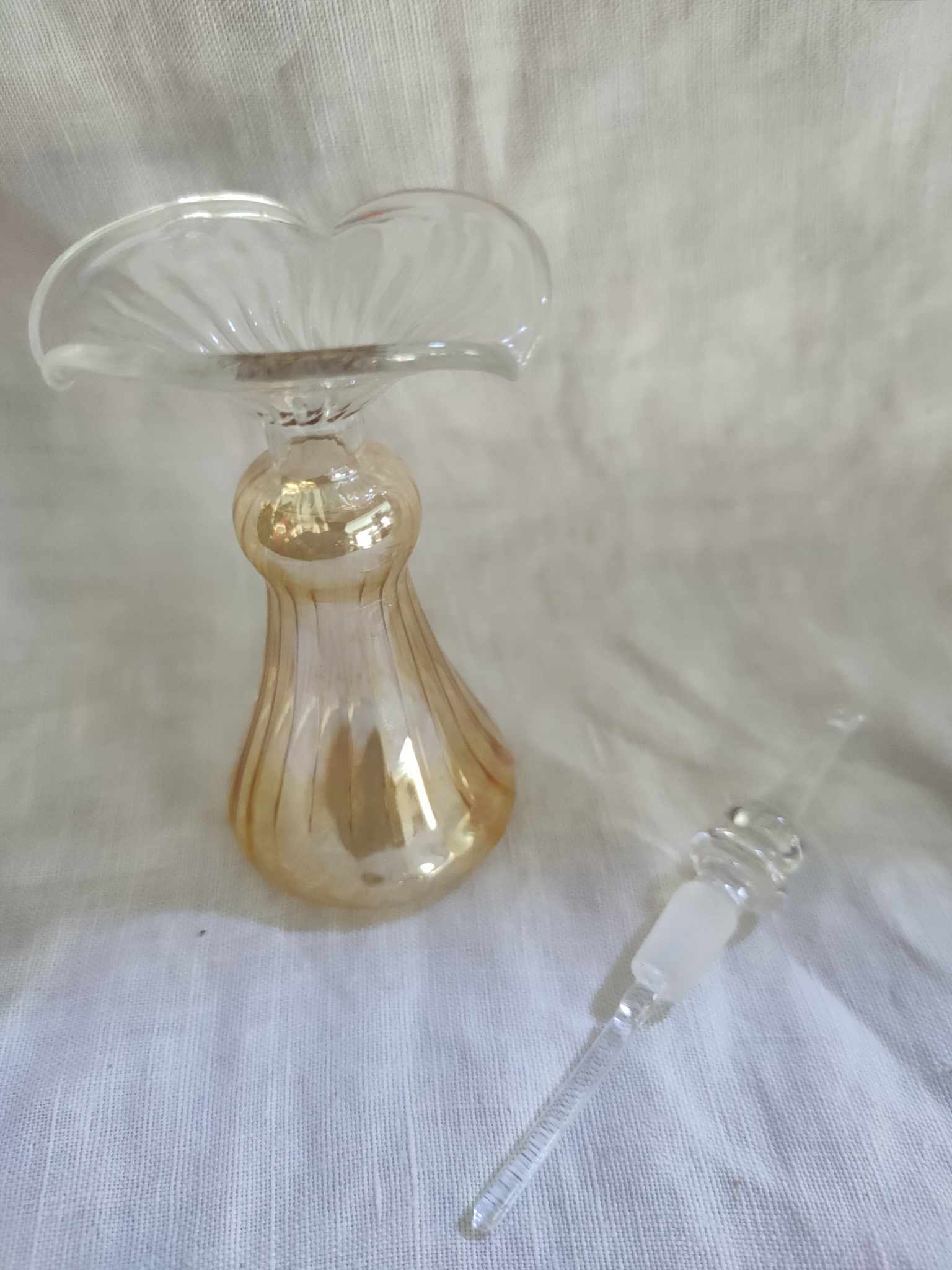 Blown glass perfume bottle
