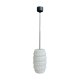 White glass Brutalis pendant lamp 1960s
