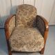 Art Deco armchair with system - original floral velvet fabric