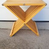 Folding wooden stool