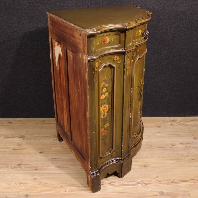 Venetian painted corner cupboard from 20th century