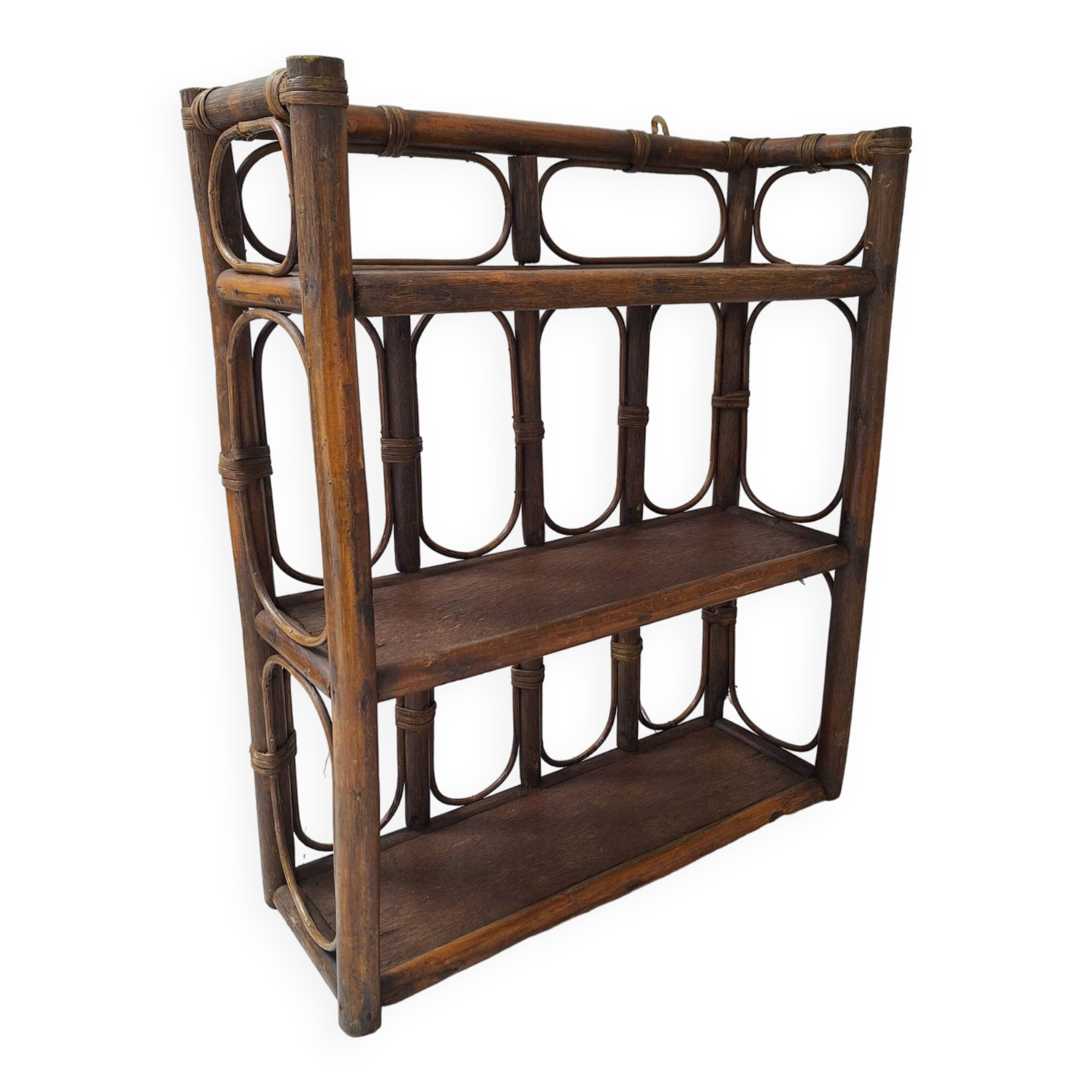 Vintage rattan shelf