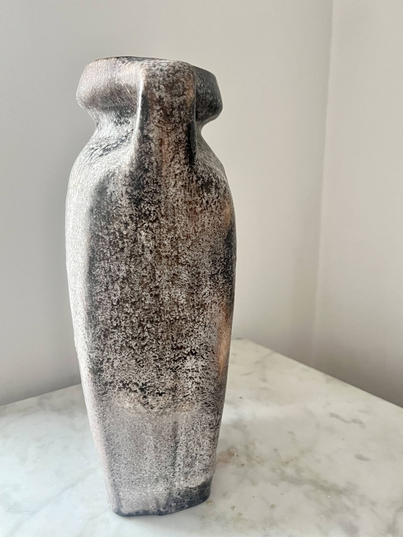 Vintage German Lava Style Grey Brown Amphora Vase, West Germany 1970s