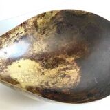 Vintage brass drop-shaped fruit bowl