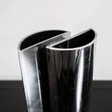 Vase convexe chromé par E. Radaelli pour Lamperti Robbiate Italie 1970