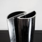 Vase convexe chromé par E. Radaelli pour Lamperti Robbiate Italie 1970