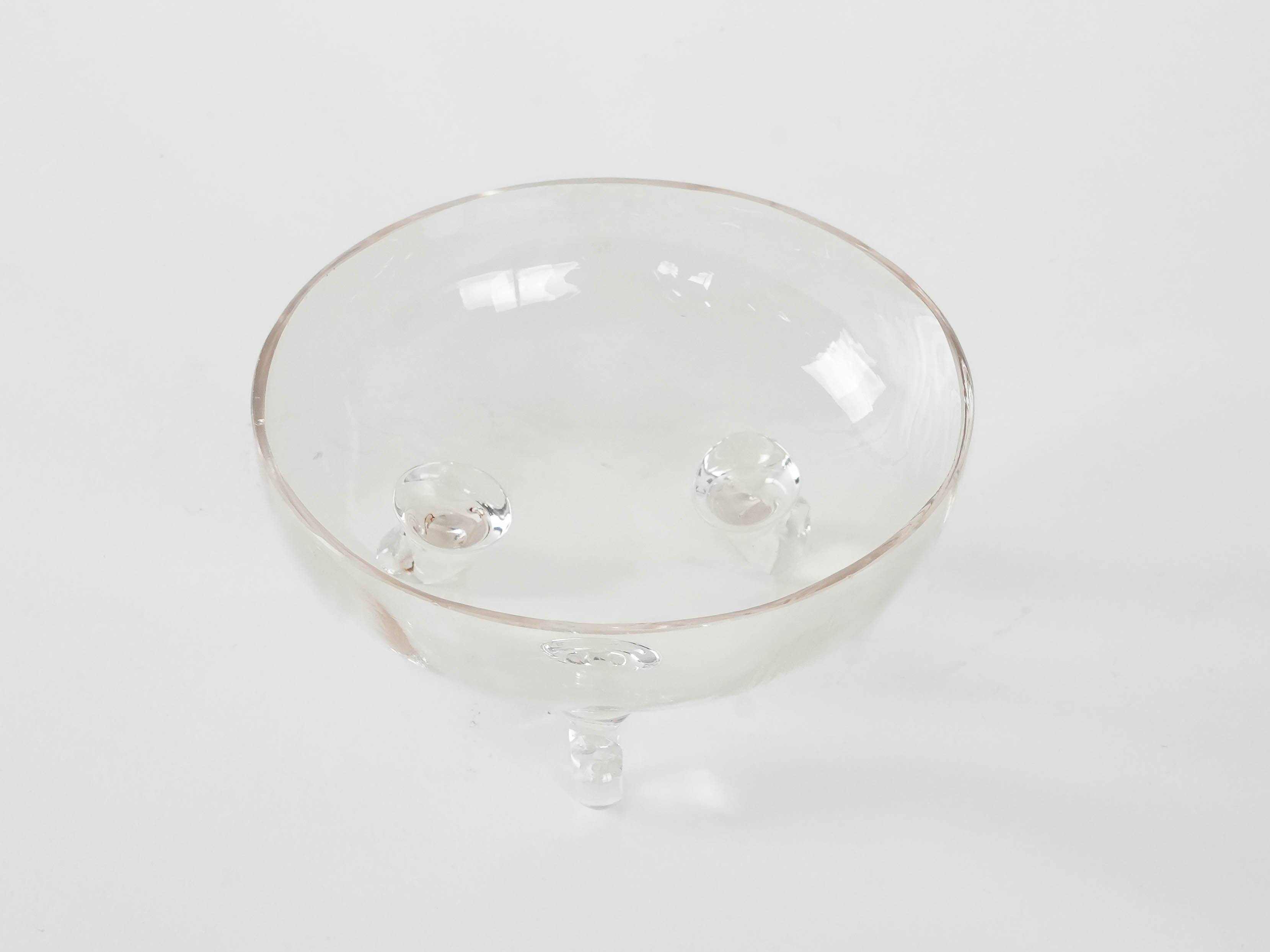 Glass bowl, Danish design, 1970s, manufactured in Denmark