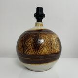 Ceramic ball lamp leaf decoration Olivier Roy Vallauris