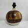 Pied de lampe boule en céramique décor de feuilles Olivier Roy Vallauris