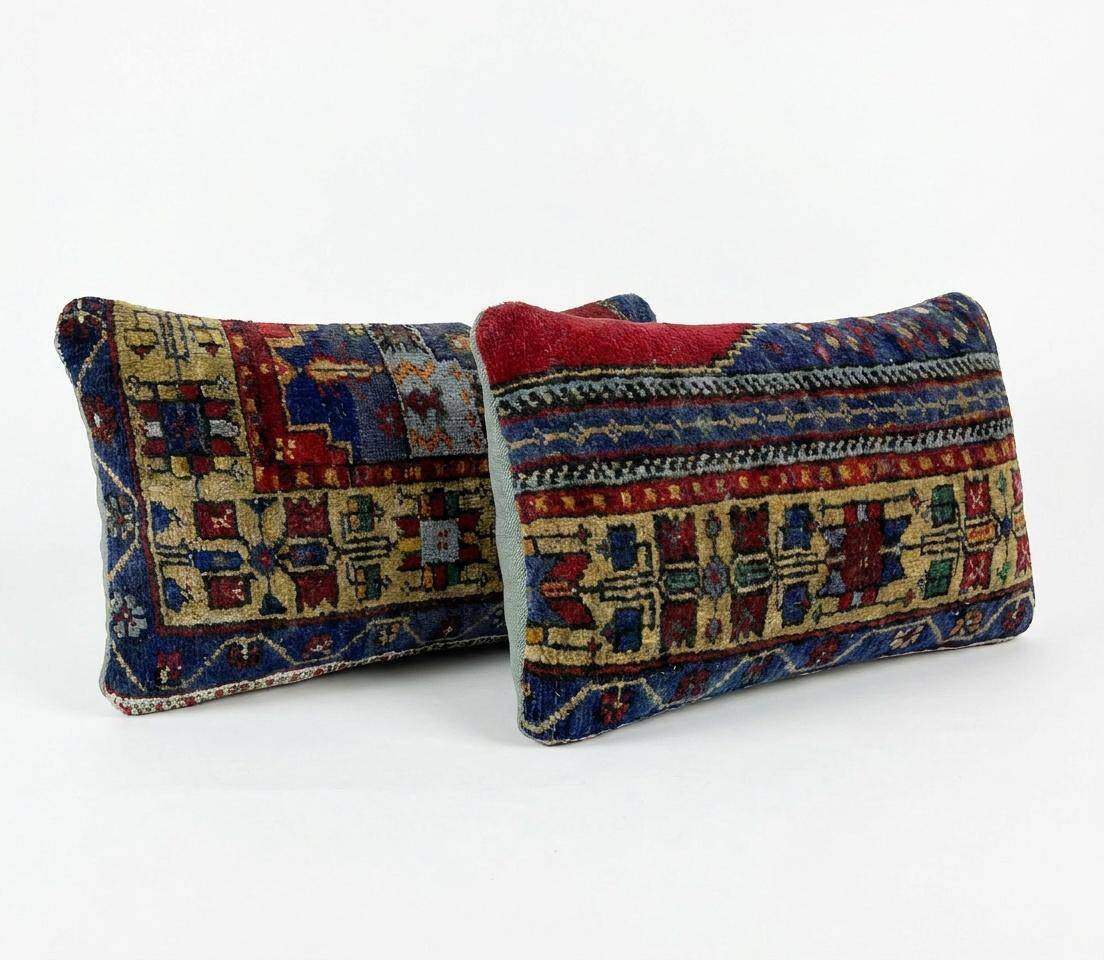 Set of 2 vintage Turkish cushion covers 38x58 cm