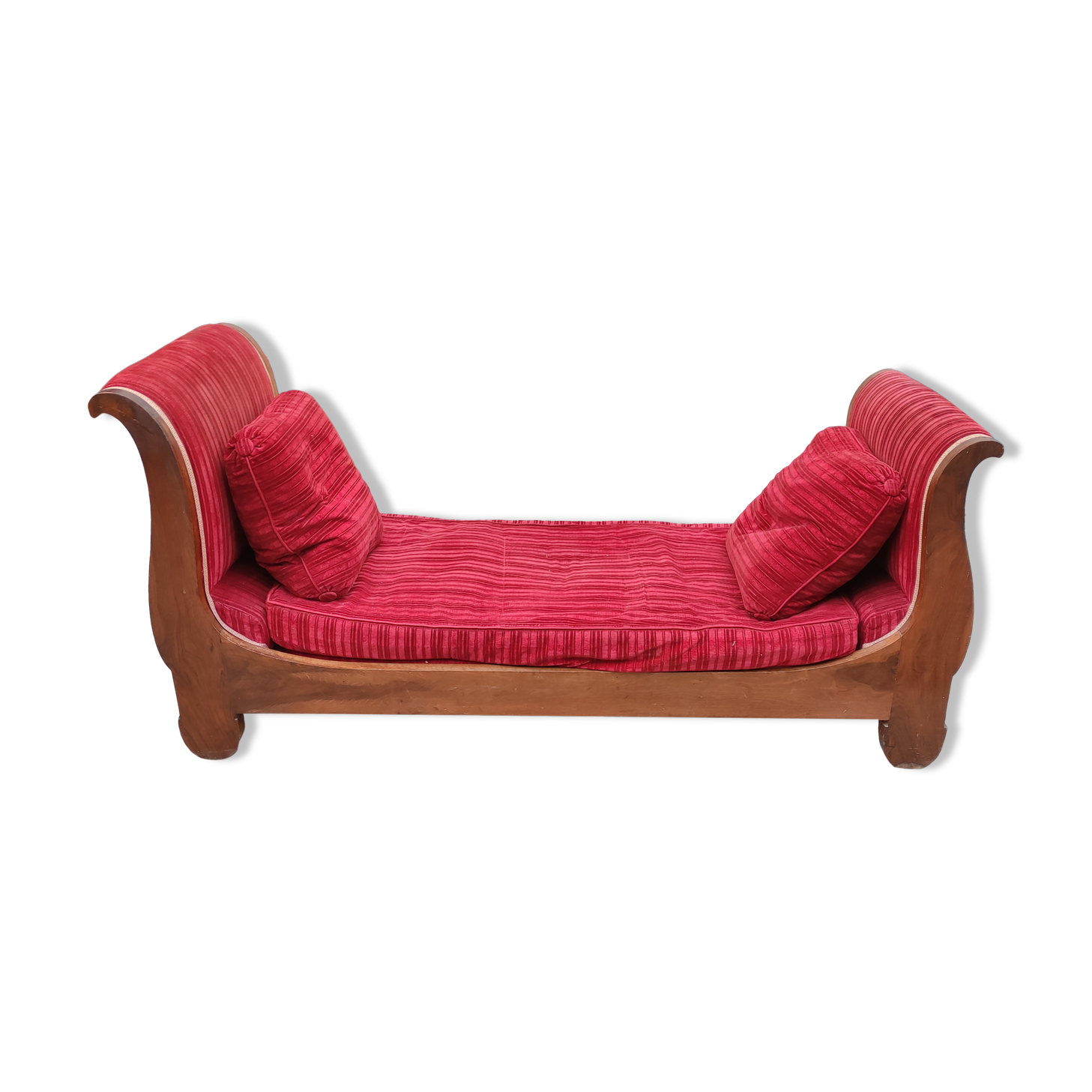 Meridian, old walnut and velvet daybed