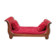 Meridian, old walnut and velvet daybed