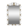 Rectangular mirror from the 50s - 60s on brass frame