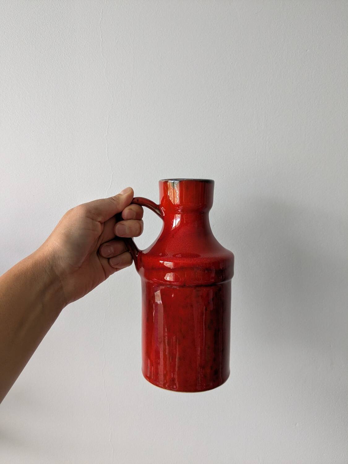 Vintage red ceramic vase