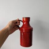 Vintage red ceramic vase