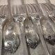 12 silver-plated dessert forks, silversmith Boulenger, LXV semi-rich